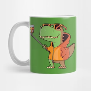 T-Rex Selfie Cartoon Mug